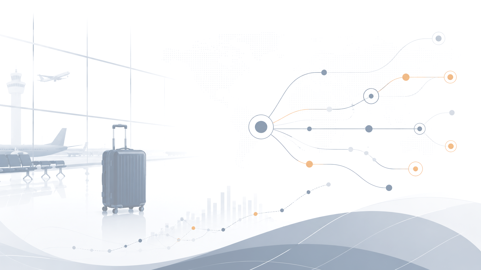 International travel network and market access illustration